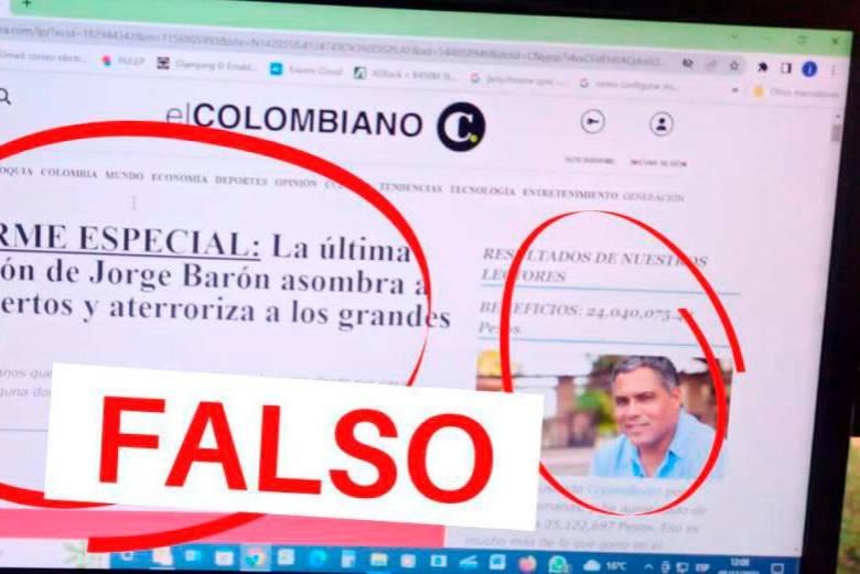 ¡Cuidado, no caiga! porque es información falsa.